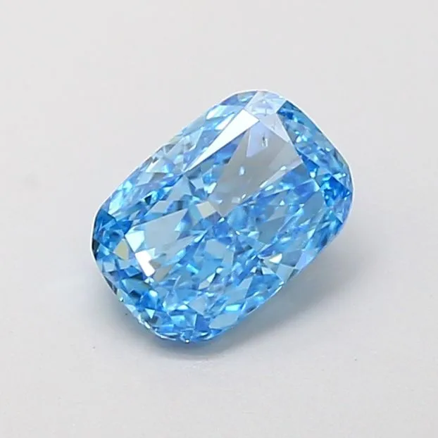 0.90ct CUSHION Fancy Vivid Blue VS1 Coloured Lab diamond