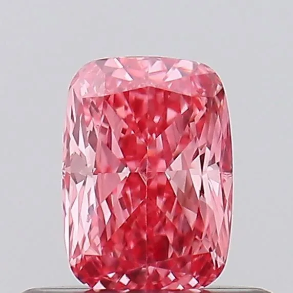 0.45ct CUSHION Fancy Vivid Pink VS2 Coloured Lab diamond