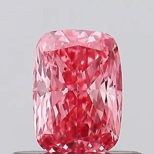 0.45ct CUSHION Fancy Vivid Pink VS2 Coloured Lab diamond