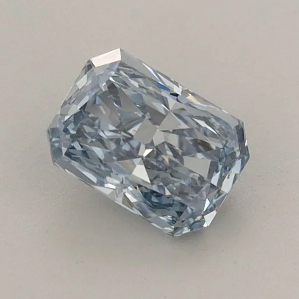 0.8ct RADIANT Fancy Vivid Blue VS1 Coloured Lab diamond