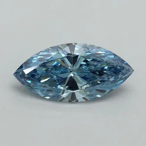 1.01ct MARQUISE Fancy Vivid Blue VS2 Coloured Lab diamond