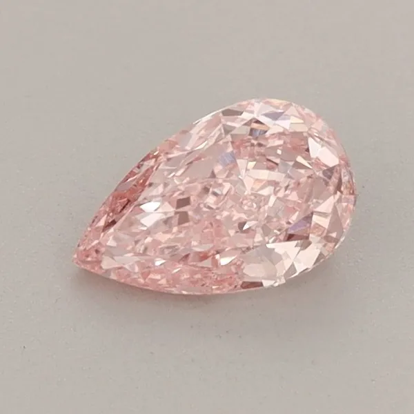 0.55ct PEAR Fancy Vivid Pink VS1 Coloured Lab diamond
