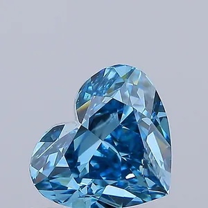 1.05ct HEART Fancy Vivid Blue VS1 Coloured Lab diamond