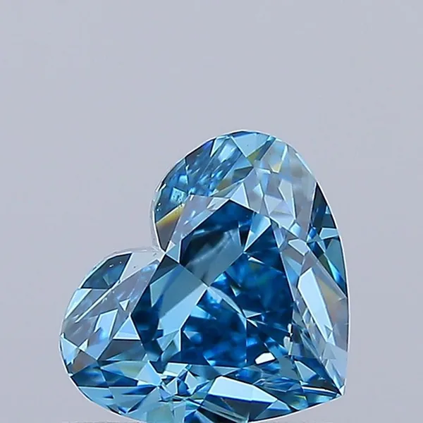 1.05ct HEART Fancy Vivid Blue VS1 Coloured Lab diamond