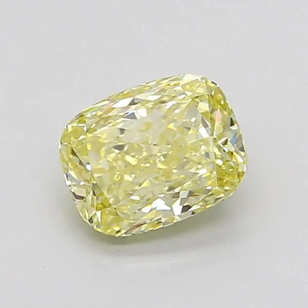 1.01ct CUSHION Fancy Light Yellow VS1 Coloured Lab diamond