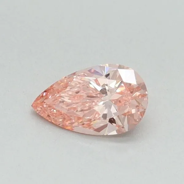 0.31ct PEAR Fancy Vivid Pink VVS2 Coloured Lab diamond