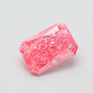 1.12ct RADIANT Fancy Vivid Pink VS1 Coloured Lab diamond