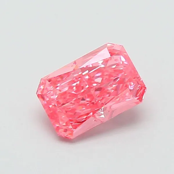 1.12ct RADIANT Fancy Vivid Pink VS1 Coloured Lab diamond