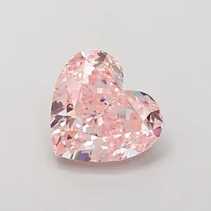 1.1ct HEART Fancy Intense Pink VS1 Coloured Lab diamond