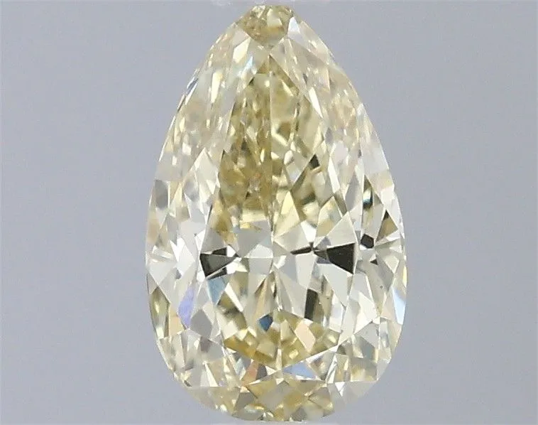 0.73ct PEAR Fancy Light Yellow VS1 Coloured Lab diamond