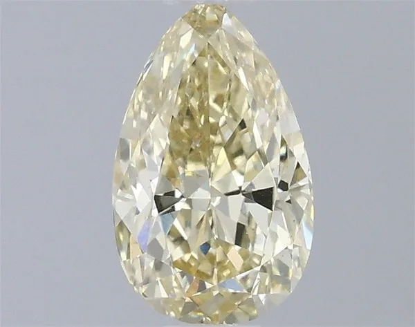 0.73ct PEAR Fancy Light Yellow VS1 Coloured Lab diamond