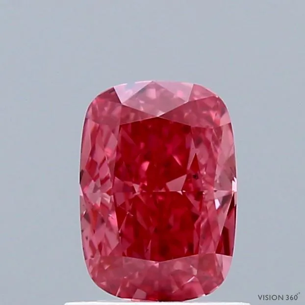 1.00ct CUSHION Fancy Vivid Pink SI1 Coloured Lab diamond