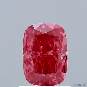 1ct CUSHION Fancy Vivid Pink SI1 Coloured Lab diamond