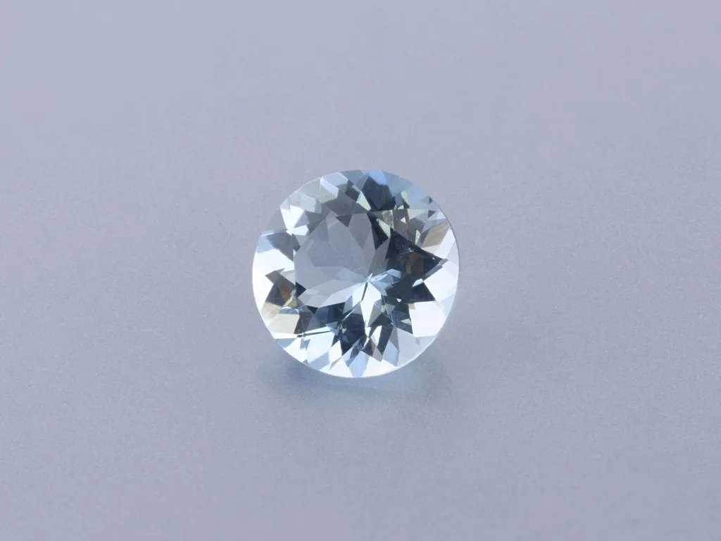 1.54ct Blue Aquamarine, Round gemstone