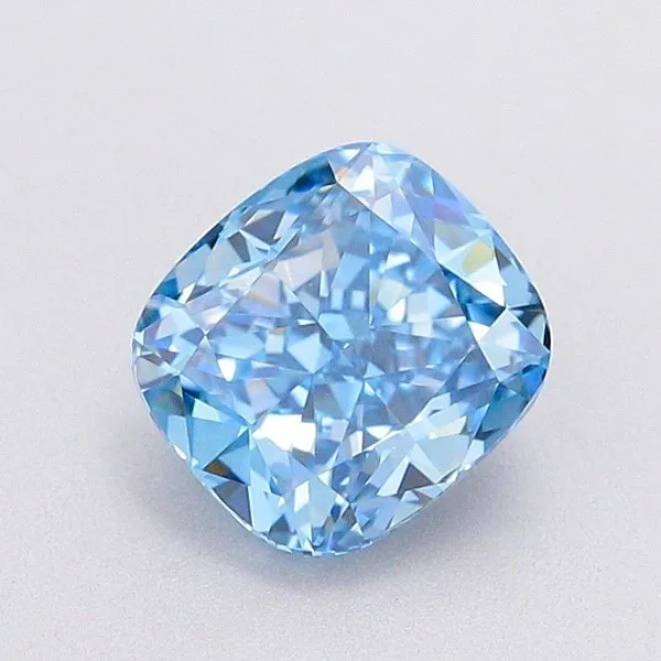 1.09ct CUSHION Fancy Vivid Blue VVS2 Coloured Lab diamond
