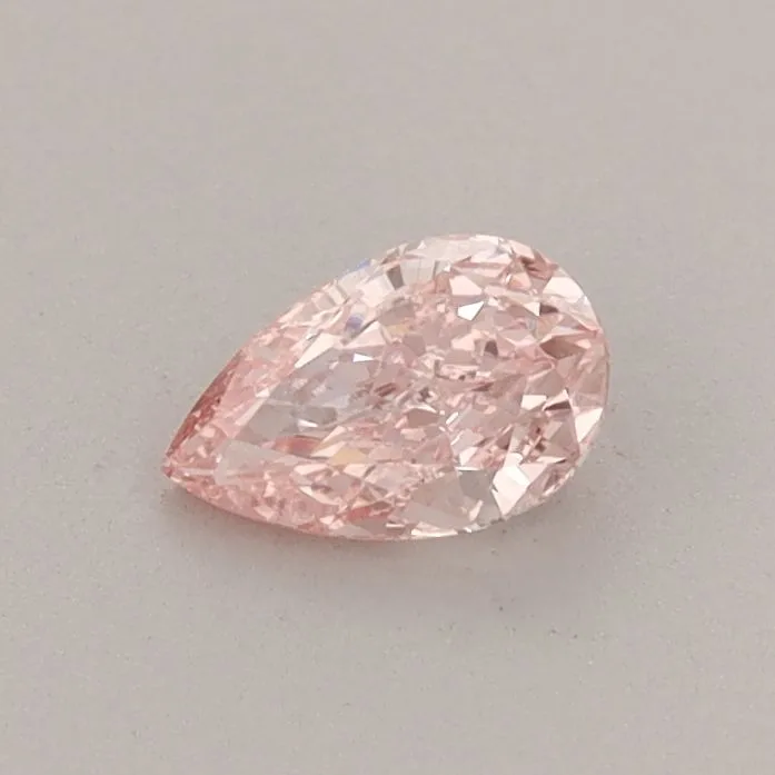 0.33ct PEAR Fancy Vivid Pink VS1 Coloured Lab diamond