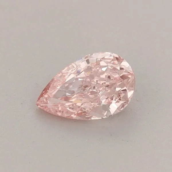 0.33ct PEAR Fancy Vivid Pink VS1 Coloured Lab diamond
