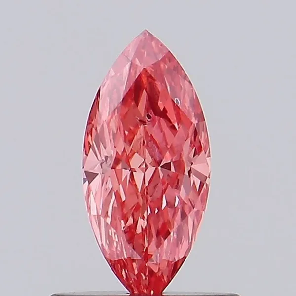 0.61ct MARQUISE Fancy Vivid Pink SI1 Coloured Lab diamond
