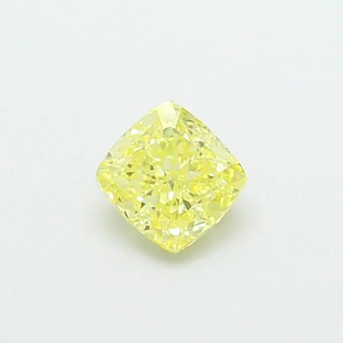 1.09ct CUSHION Fancy Yellow VVS2 Coloured Lab diamond