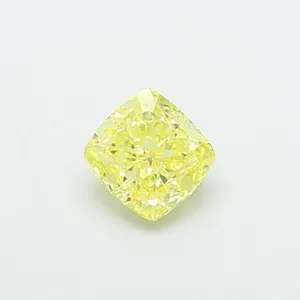 1.09ct CUSHION Fancy Yellow VVS2 Coloured Lab diamond