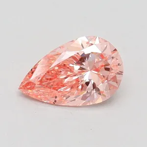 0.5ct PEAR Fancy Intense Pink SI1 Coloured Lab diamond