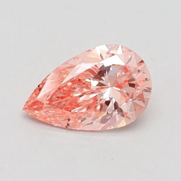 0.5ct PEAR Fancy Intense Pink SI1 Coloured Lab diamond