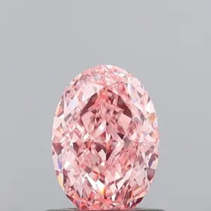 0.72ct OVAL Fancy Vivid Pink VVS2 Coloured Lab diamond