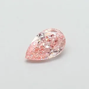 0.92ct PEAR Fancy Vivid Pink VS2 Coloured Lab diamond