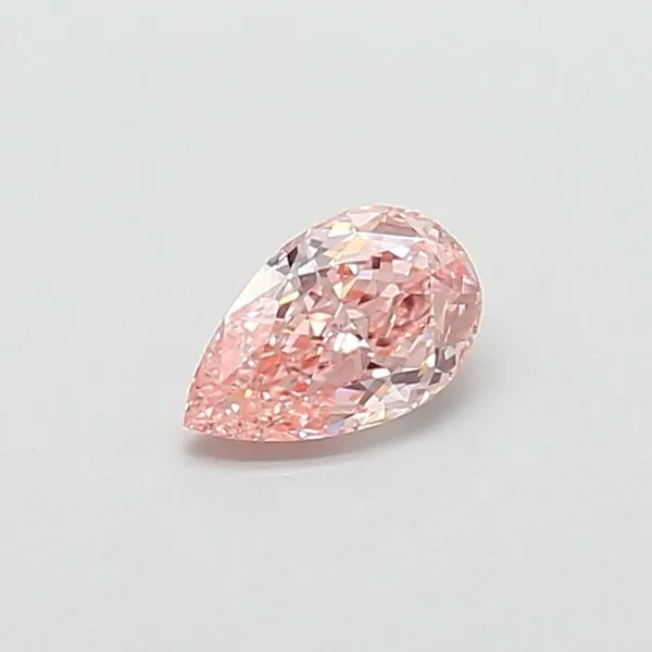 0.92ct PEAR Fancy Vivid Pink VS2 Coloured Lab diamond