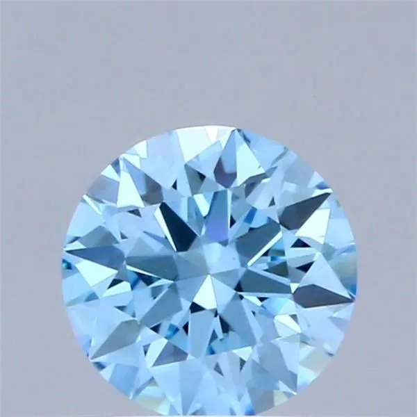 0.64ct ROUND Fancy Vivid Blue VVS2 Coloured Lab diamond