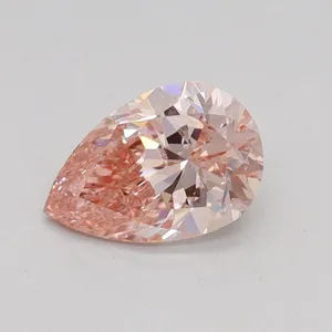 0.7ct PEAR Fancy Intense Pink SI1 Coloured Lab diamond