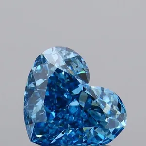 1.02ct HEART Fancy Vivid Blue SI1 Coloured Lab diamond
