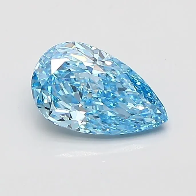 0.93ct PEAR Fancy Vivid Blue VS1 Coloured Lab diamond