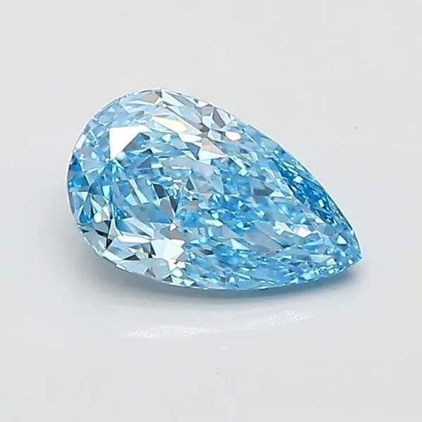 0.93ct PEAR Fancy Vivid Blue VS1 Coloured Lab diamond