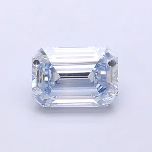 1.01ct EMERALD Fancy Blue VS1 Coloured Lab diamond