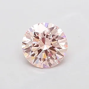 1.01ct ROUND Fancy Pink VS1 Coloured Lab diamond