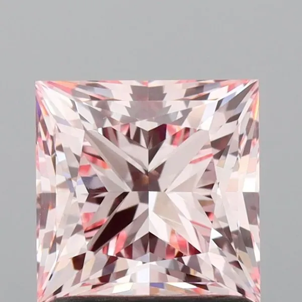 1.53ct PRINCESS Fancy Intense Pink VVS1 Coloured Lab diamond