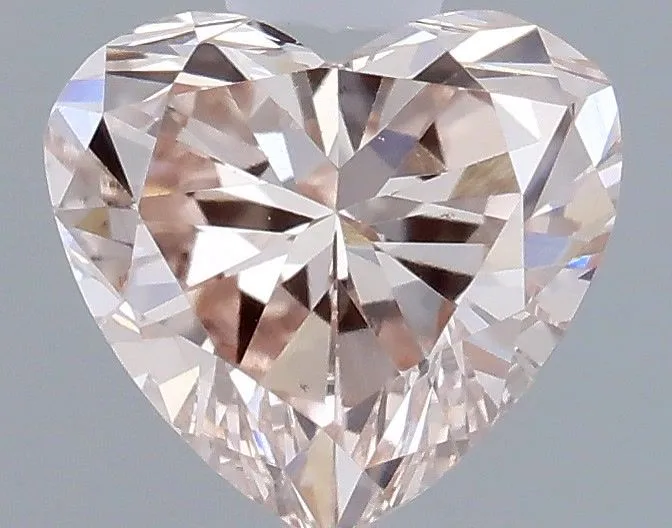 0.40ct HEART Fancy Light Brownish Pink VS1 Coloured Lab diamond