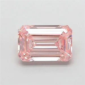 1.5ct EMERALD Fancy Intense Pink VS1 Coloured Lab diamond