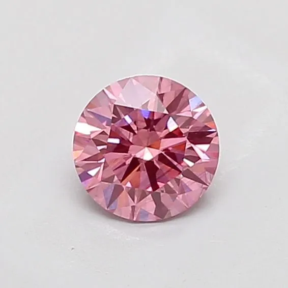 1.02ct ROUND Fancy Vivid Pink SI2 Coloured Lab diamond