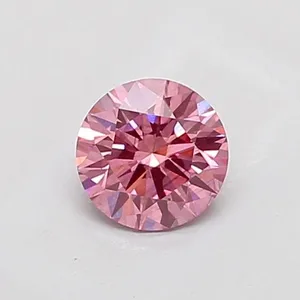 1.02ct ROUND Fancy Vivid Pink SI2 Coloured Lab diamond