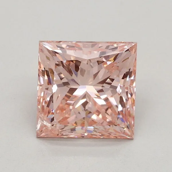 1.52ct PRINCESS Fancy Intense Pink SI2 Coloured Lab diamond