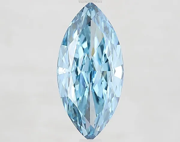 2.45ct MARQUISE Fancy Vivid Blue VS1 Coloured Lab diamond