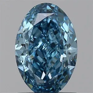 1.03ct OVAL Fancy Vivid Blue VVS2 Coloured Lab diamond