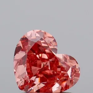 1.24ct HEART Fancy Vivid Brownish Pink VS1 Coloured Lab diamond