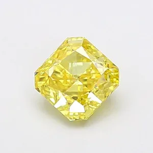 1.09ct RADIANT Fancy Vivid Yellow VVS2 Coloured Lab diamond