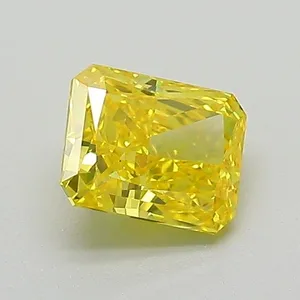 0.72ct RADIANT Fancy Vivid Yellow VS1 Coloured Lab diamond