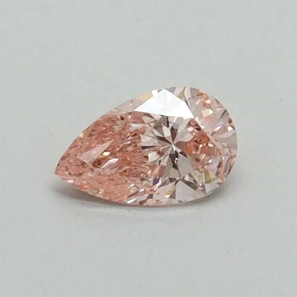 0.3ct PEAR Fancy Vivid Pink SI2 Coloured Lab diamond
