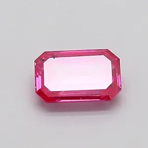 0.42ct EMERALD Fancy Vivid Pink SI2 Coloured Lab diamond