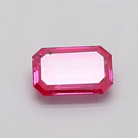 0.42ct EMERALD Fancy Vivid Pink SI2 Coloured Lab diamond